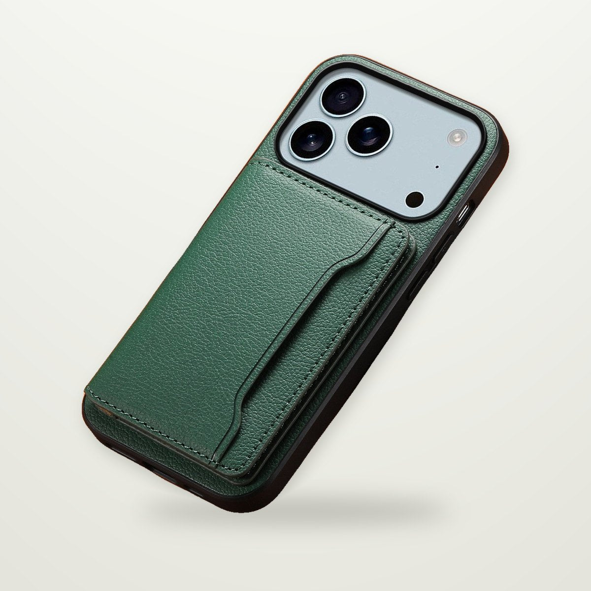 Leather-Look Card Slot Stand Case for iPhone 11–17
