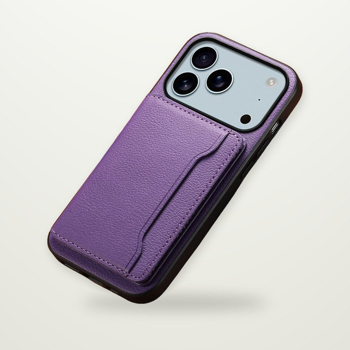 Leather-Look Card Slot Stand Case for iPhone 11–17