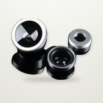 3-in-1 Fisheye, Wide & Macro Clip-On Lens