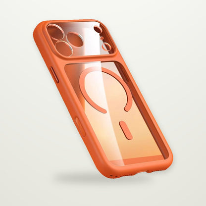 Semi-Clear Shockproof Magnetic Case for iPhone 14–17