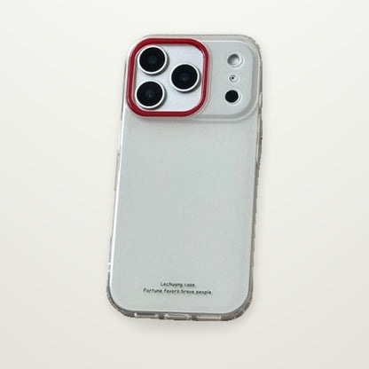 Red Lens-Ring Case with Dachshund Stand for iPhone 13–17