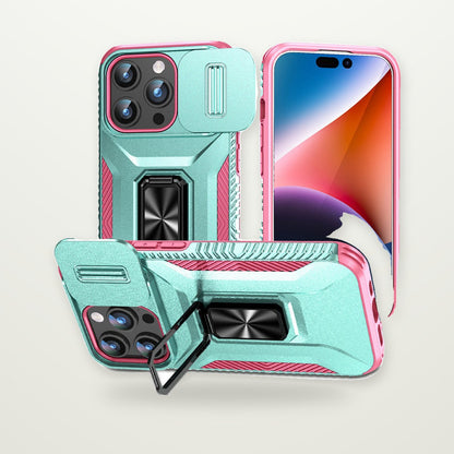 Sliding Lens-Cover Ring Case for iPhone 13–17