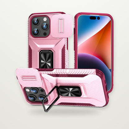 Sliding Lens-Cover Ring Case for iPhone 13–17