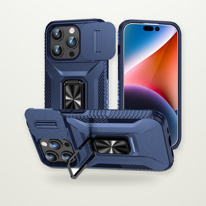 Sliding Lens-Cover Ring Case for iPhone 13–17