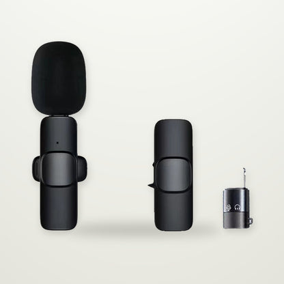 Wireless Clip-On Microphone for Phones, USB-C or Lightning