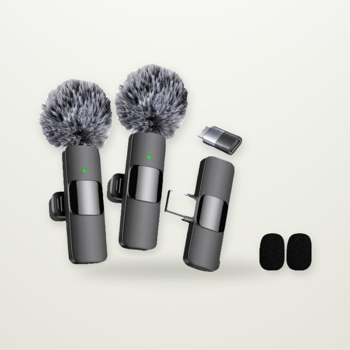 Wireless Clip-On Microphone for Phones, USB-C or Lightning