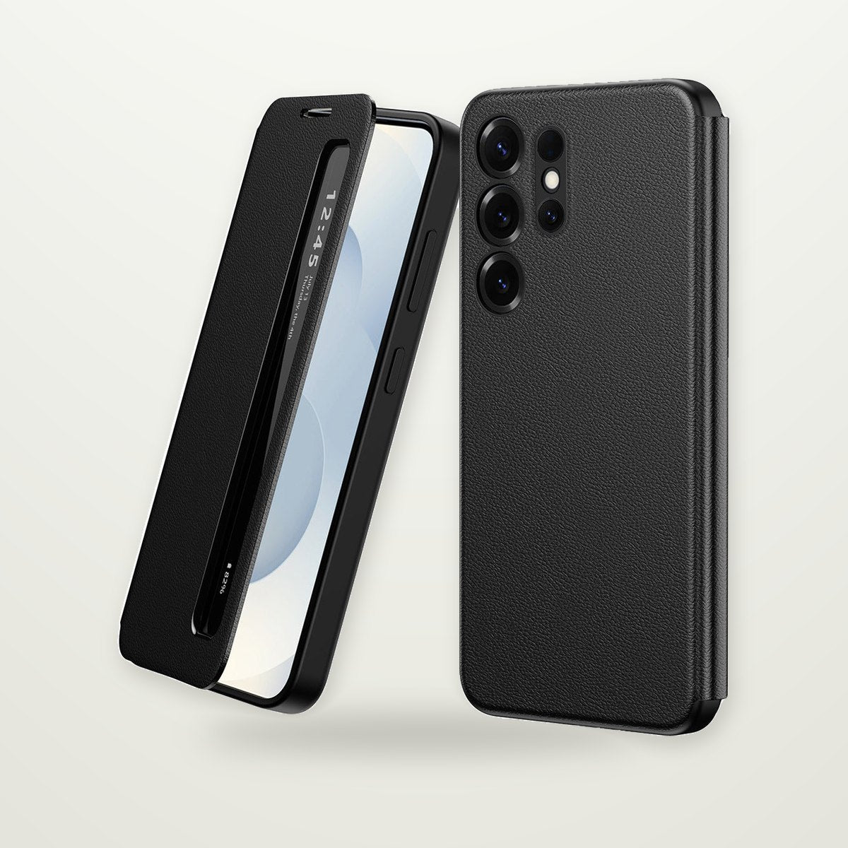 Smart-View Window Flip Case for Galaxy S22–S26 & A Series