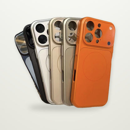 Frosted Glass MagSafe Armor Case for iPhone 13–17