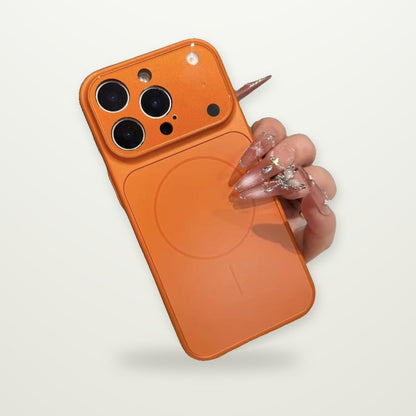Frosted Glass MagSafe Armor Case for iPhone 13–17