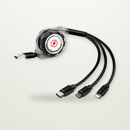 Retractable 3-in-1 Charging Cable