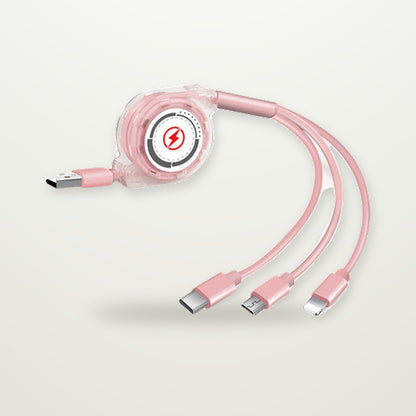 Retractable 3-in-1 Charging Cable