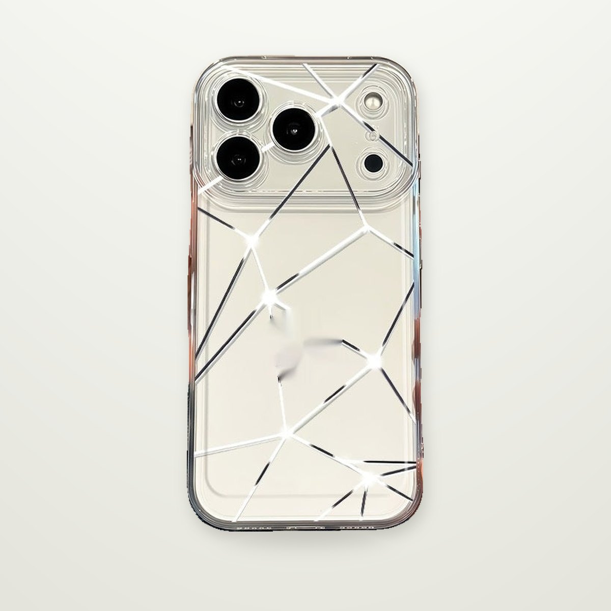 Cracked-Screen Prank Clear Case for iPhone 11–17