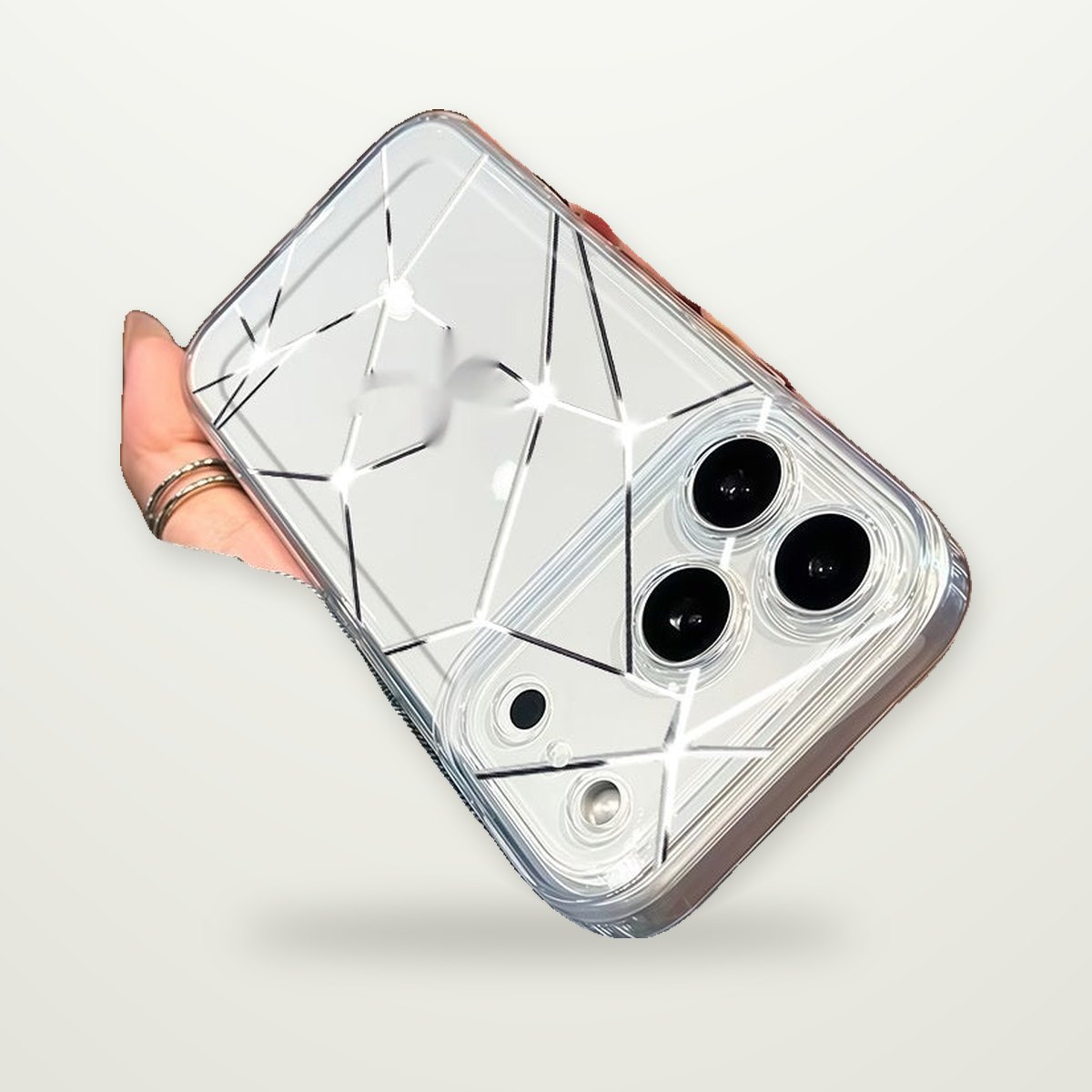 Cracked-Screen Prank Clear Case for iPhone 11–17