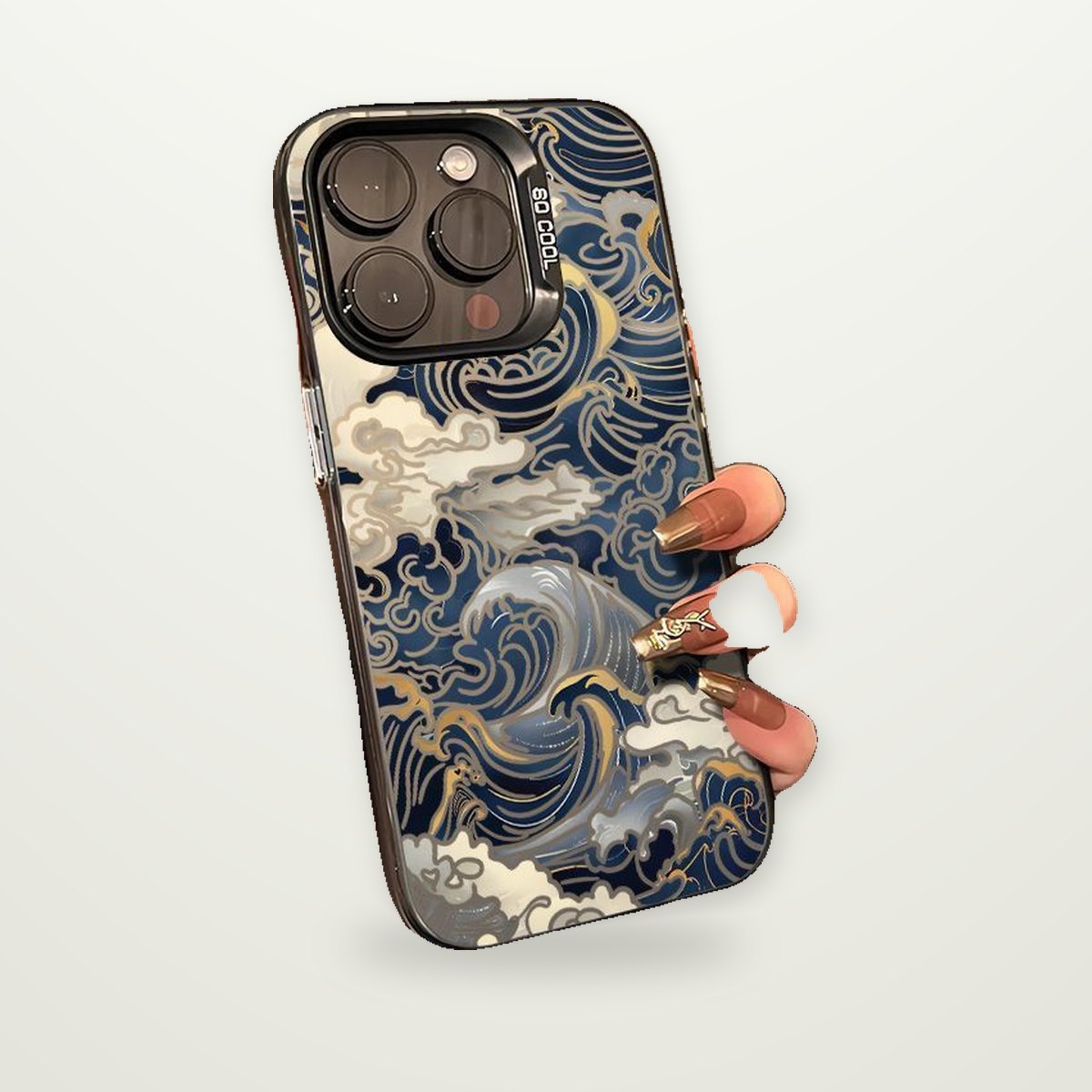 Ukiyo-e Wave Electroplated Case for iPhone 12–17