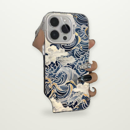 Ukiyo-e Wave Electroplated Case for iPhone 12–17