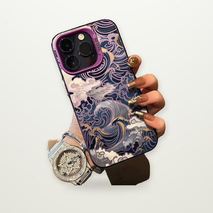 Ukiyo-e Wave Electroplated Case for iPhone 12–17