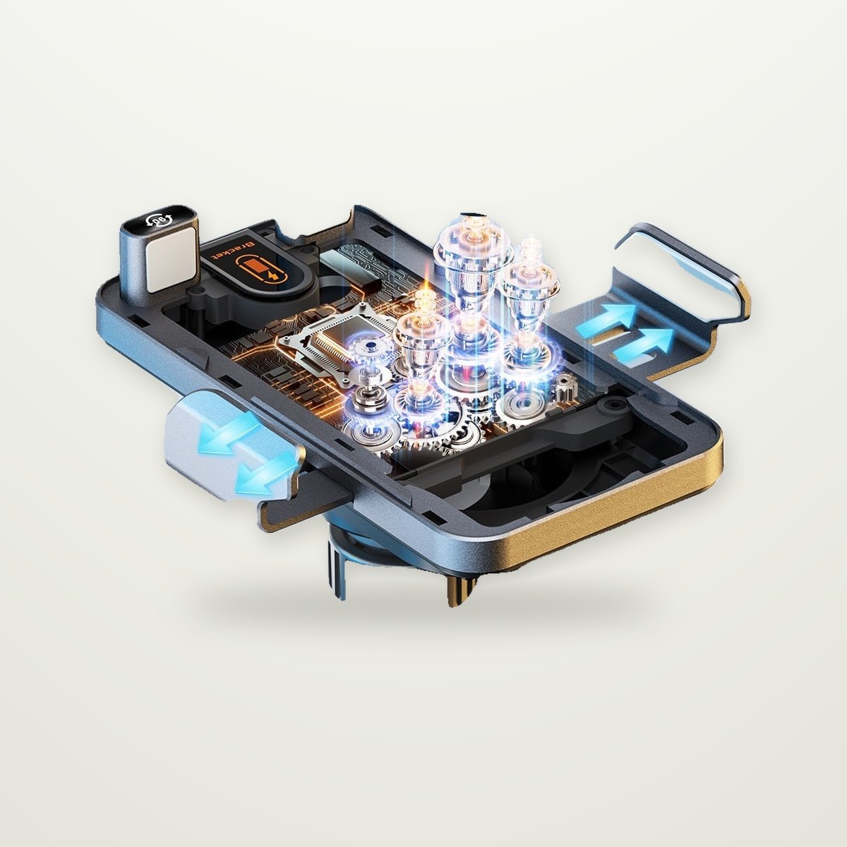 15W Auto-Clamp Wireless Charging Car Mount