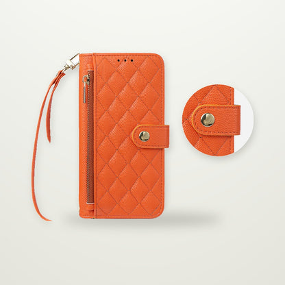 Zip Wallet Crossbody Case with Mirror for iPhone 13–17