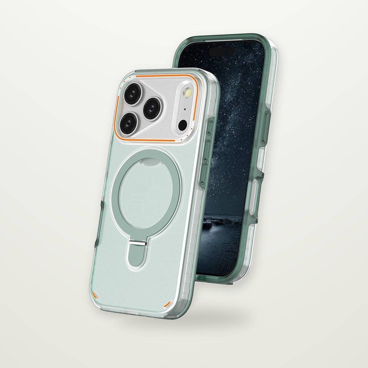 360° Rotating Ring Stand Matte Case for iPhone 17 & Air
