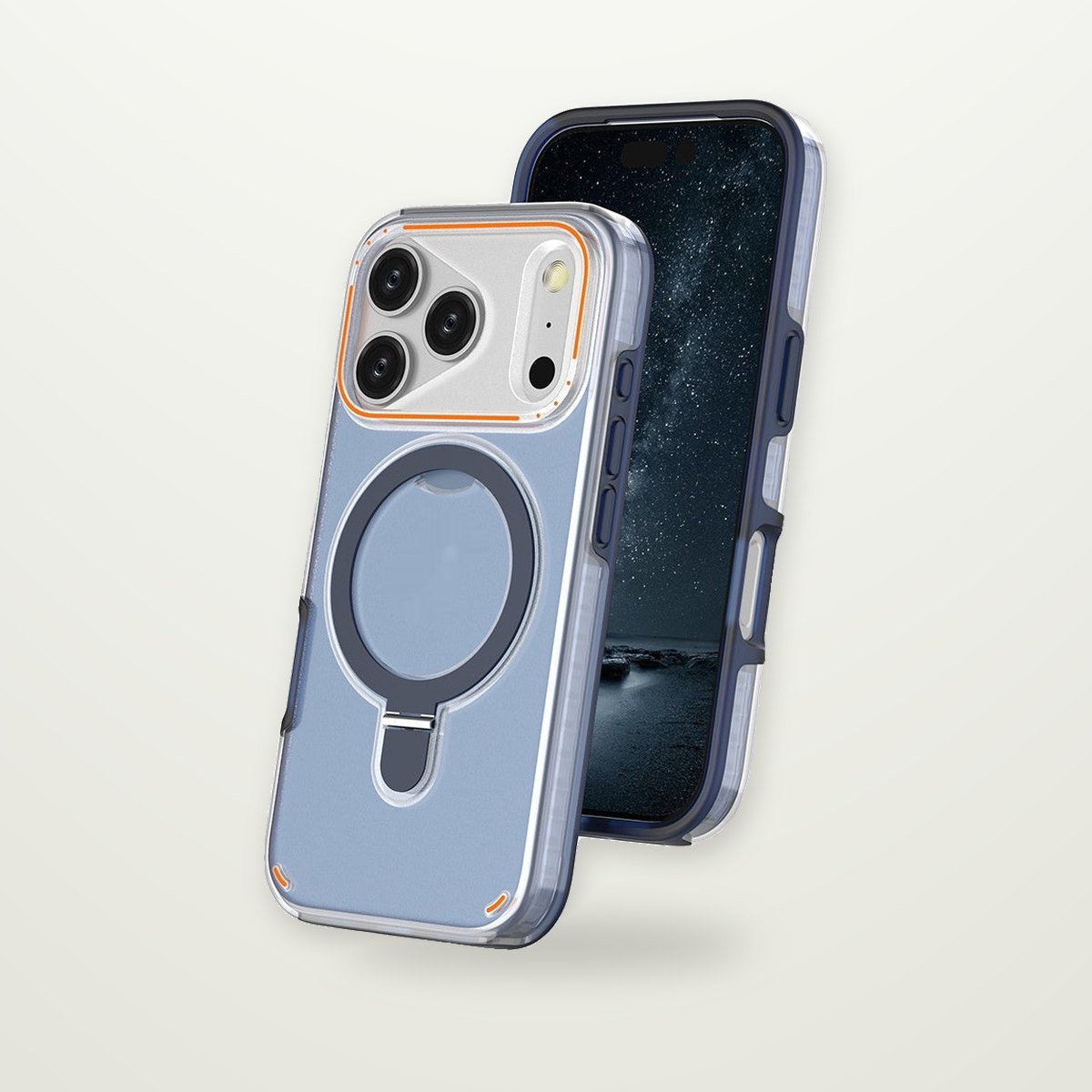 360° Rotating Ring Stand Matte Case for iPhone 17 & Air