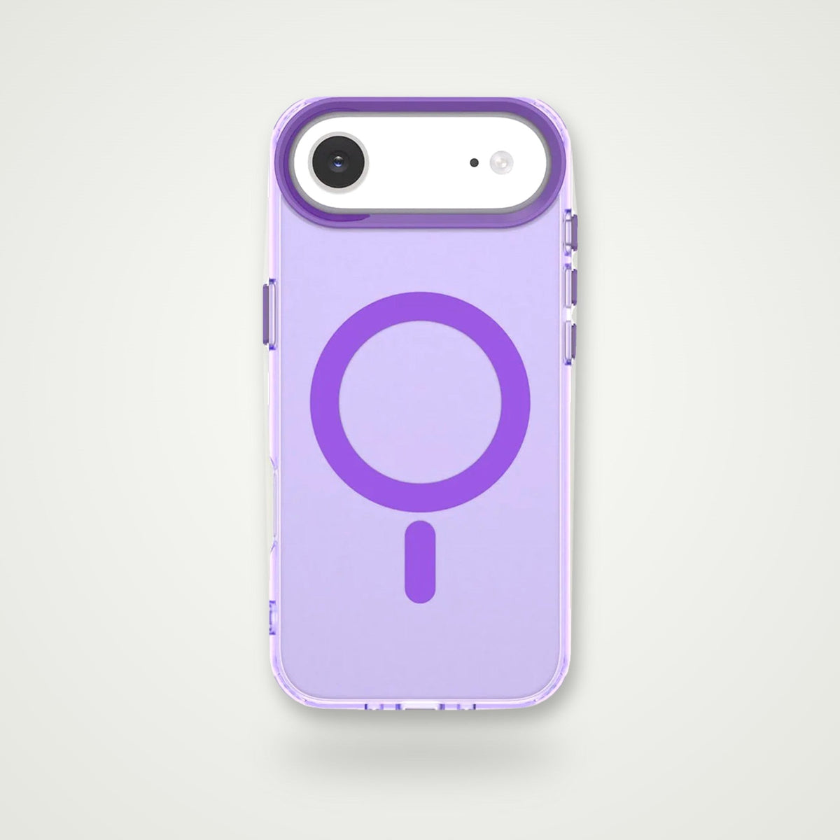 Frosted airbag MagSafe case for iPhone 15–17 & Air, purple