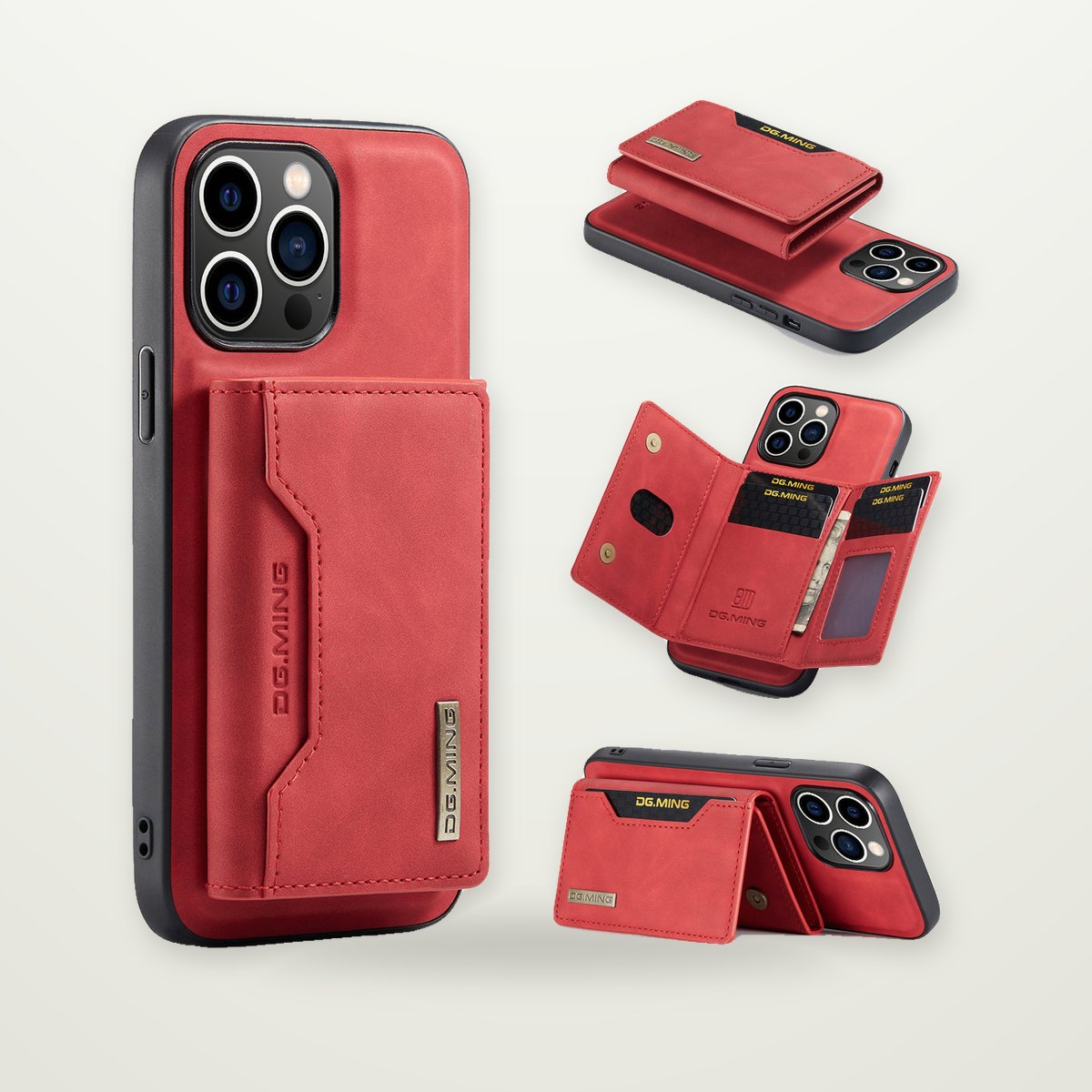 Magnetic Card Holder Case for iPhone 15–17