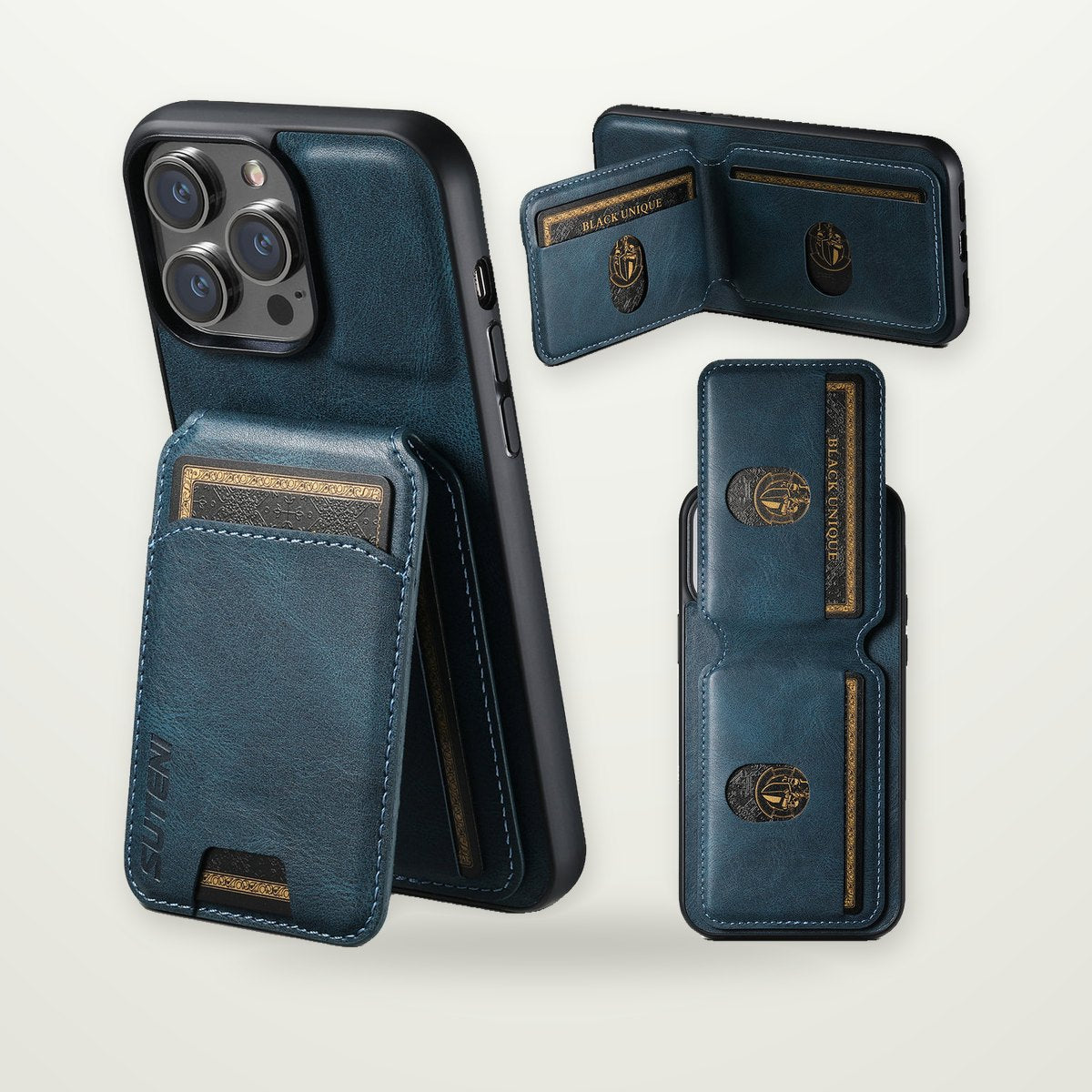 Leather Business Card Case for iPhone 13–18