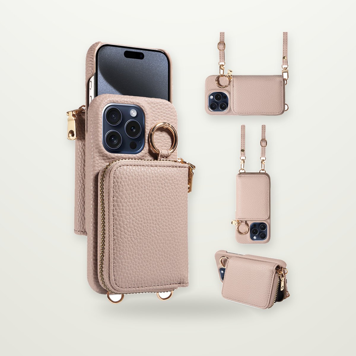 Leather Case with Coin Pocket for iPhone 13–17 & Air