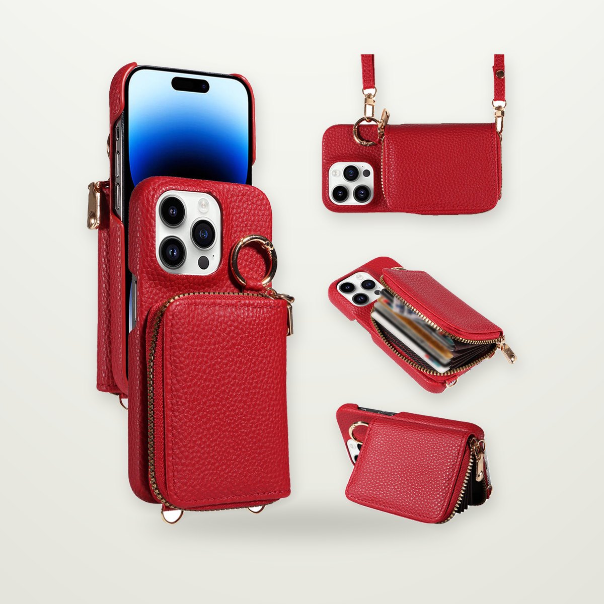 Leather Case with Coin Pocket for iPhone 13–17 & Air