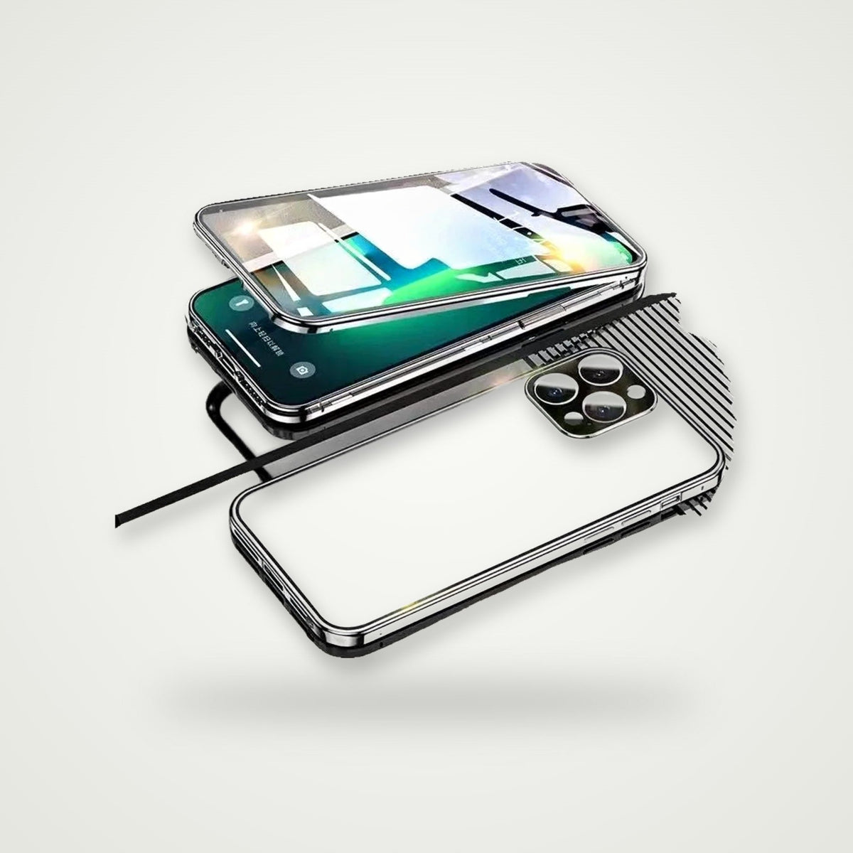 Double-sided glass magnetic case for iPhone 13–17, view 2