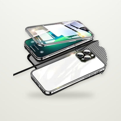 Double-Sided Glass Magnetic Case for iPhone 13–17