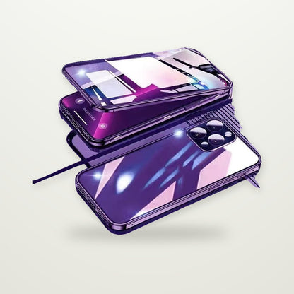 Double-Sided Glass Magnetic Case for iPhone 13–17
