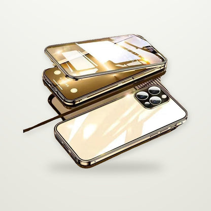 Double-Sided Glass Magnetic Case for iPhone 13–17
