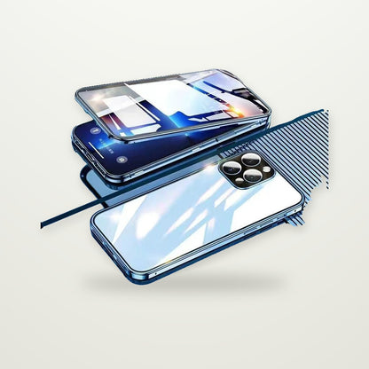 Double-Sided Glass Magnetic Case for iPhone 13–17