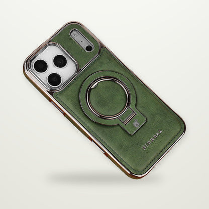 Leather MagSafe Kickstand Case for iPhone 15–17 & Air