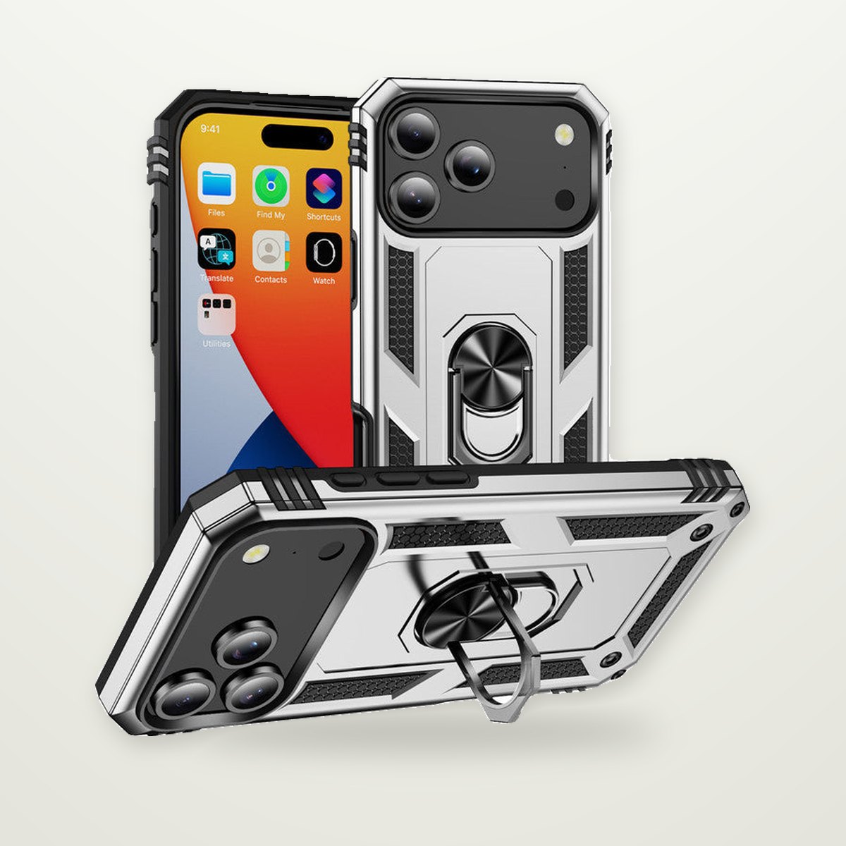 Magnetic Armor Case for iPhone 15–17 & Air