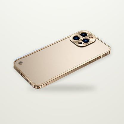 Aluminum Frame Frosted Case for iPhone 13–17