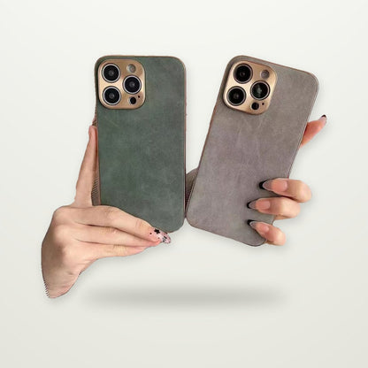 Leather-Texture Case for iPhone 13–16