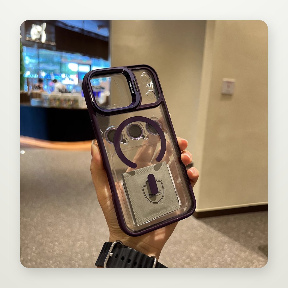 Metal Lens Ring Case for iPhone 13–17 & Air