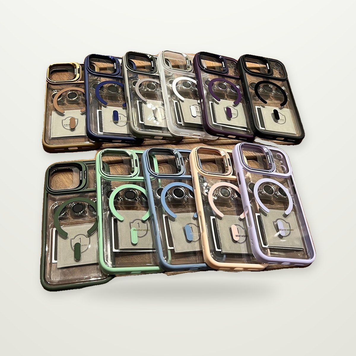 Metal Lens Ring Case for iPhone 13–17 & Air