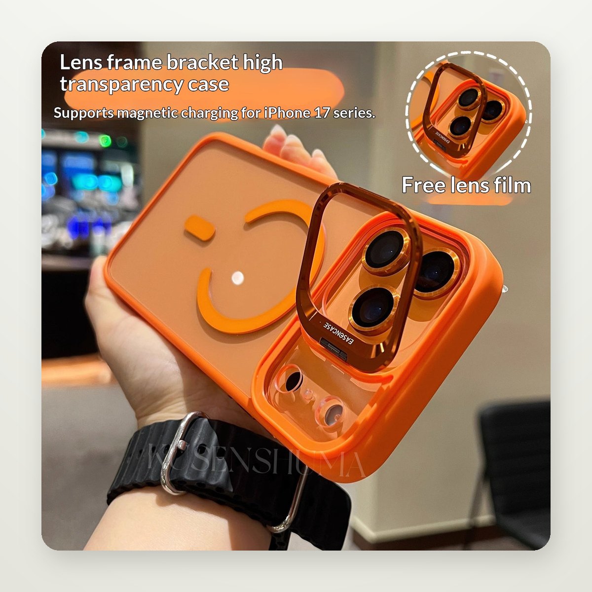 Metal Lens Ring Case for iPhone 13–17 & Air
