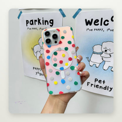 Wave Dot Magnetic Case for iPhone 13–15