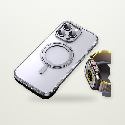 Clear Invisible Stand Case for iPhone 13–16
