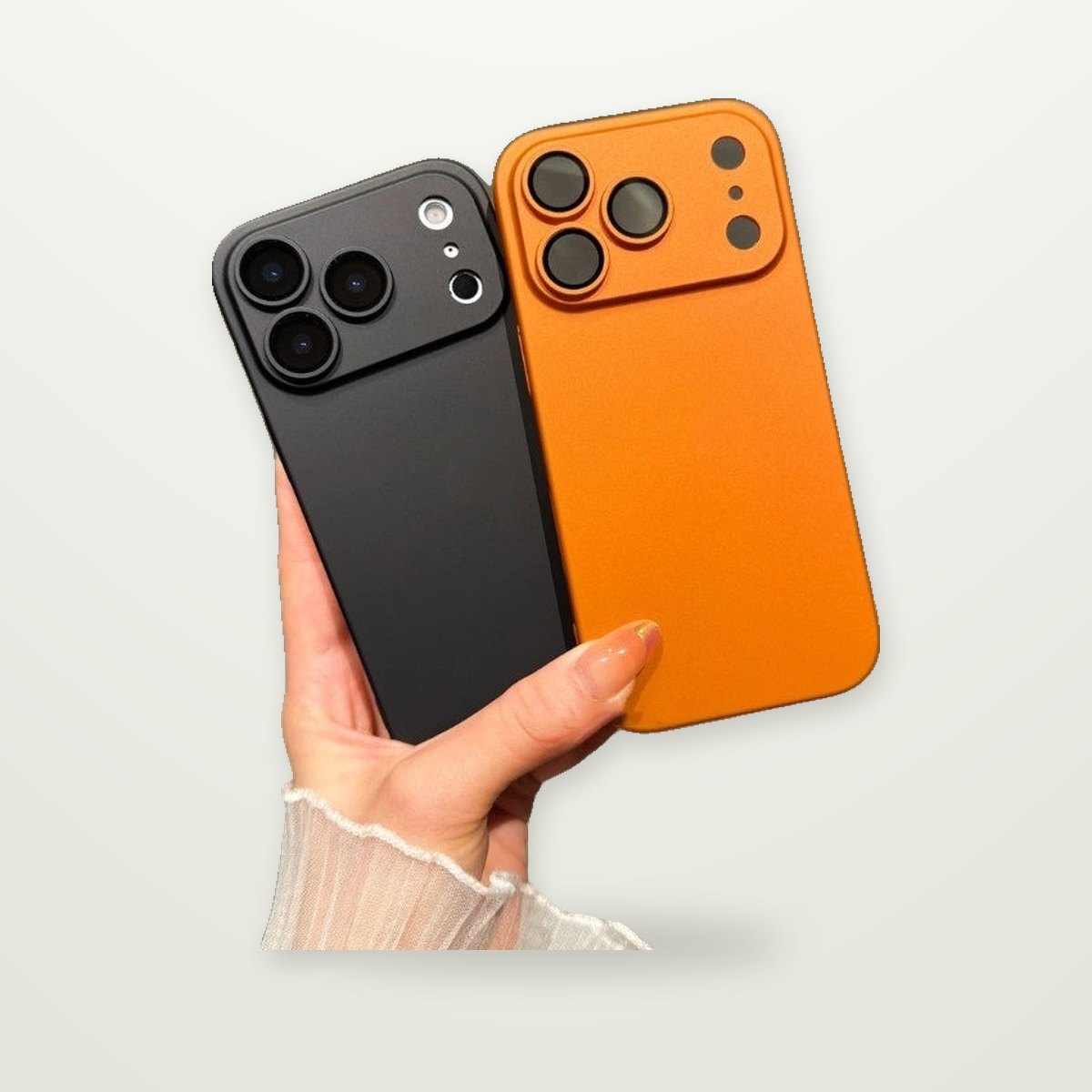 Ultra-Thin Frosted Case with Camera Cover for iPhone 16–17