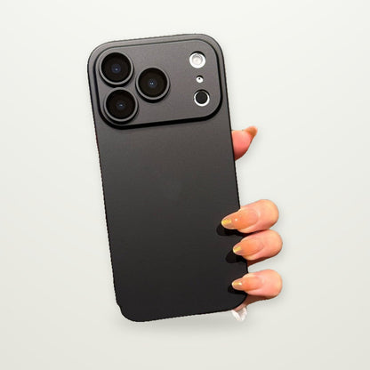 Ultra-Thin Frosted Case with Camera Cover for iPhone 16–17