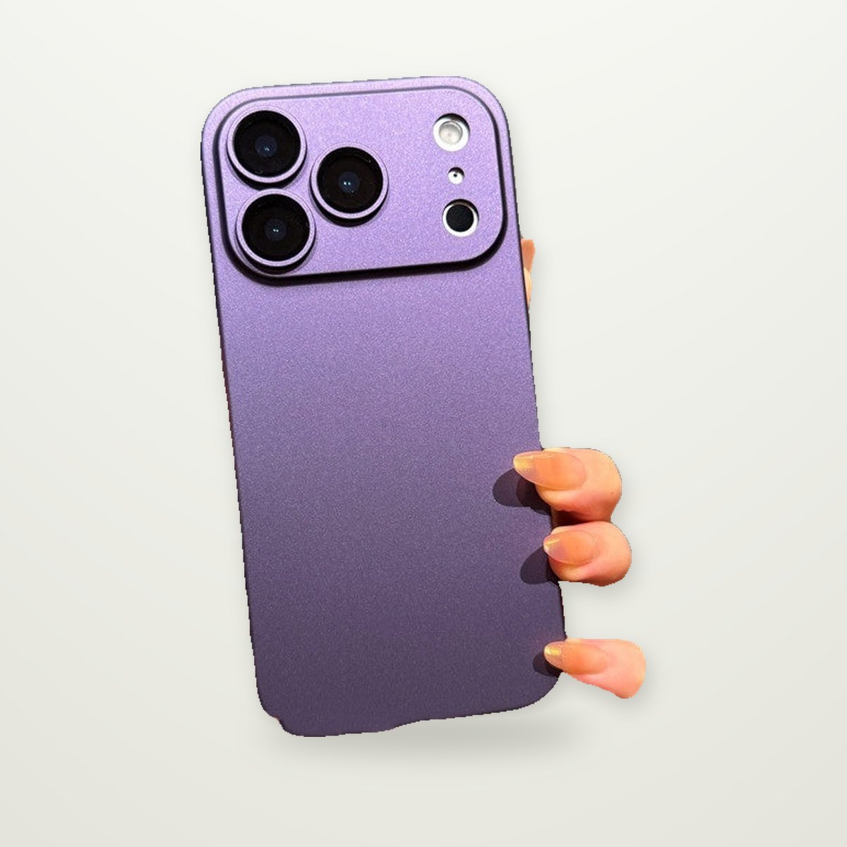 Ultra-Thin Frosted Case with Camera Cover for iPhone 16–17