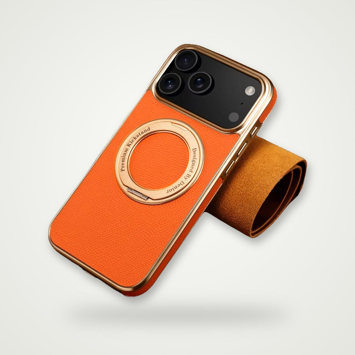 Plated Genuine Leather MagSafe Case for iPhone 13–17 & Air
