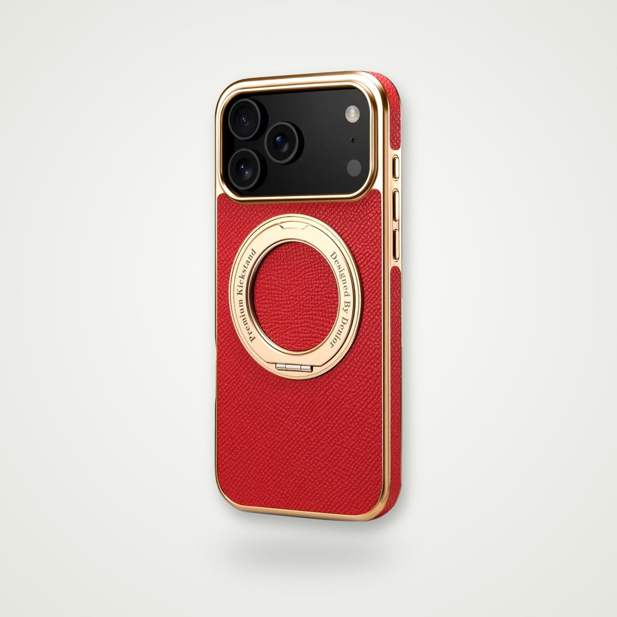 Plated Genuine Leather MagSafe Case for iPhone 13–17 & Air