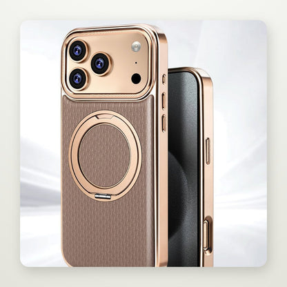 360° Rotating Leather Stand Case for iPhone 13–17 & Air