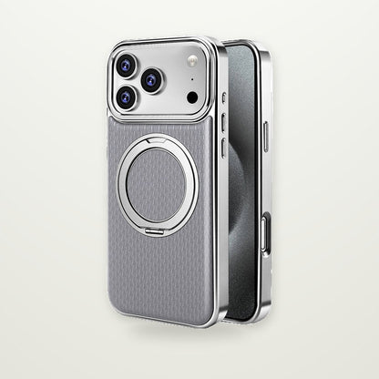 360° Rotating Leather Stand Case for iPhone 13–17 & Air